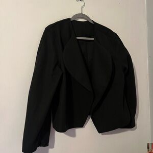 Felted Jacket with Shawl Collar, a buttonless casual jacket for women.Size small